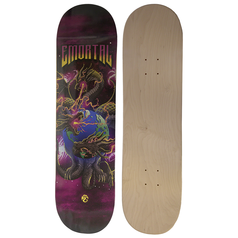Emortal Black Dragons Skate Deck