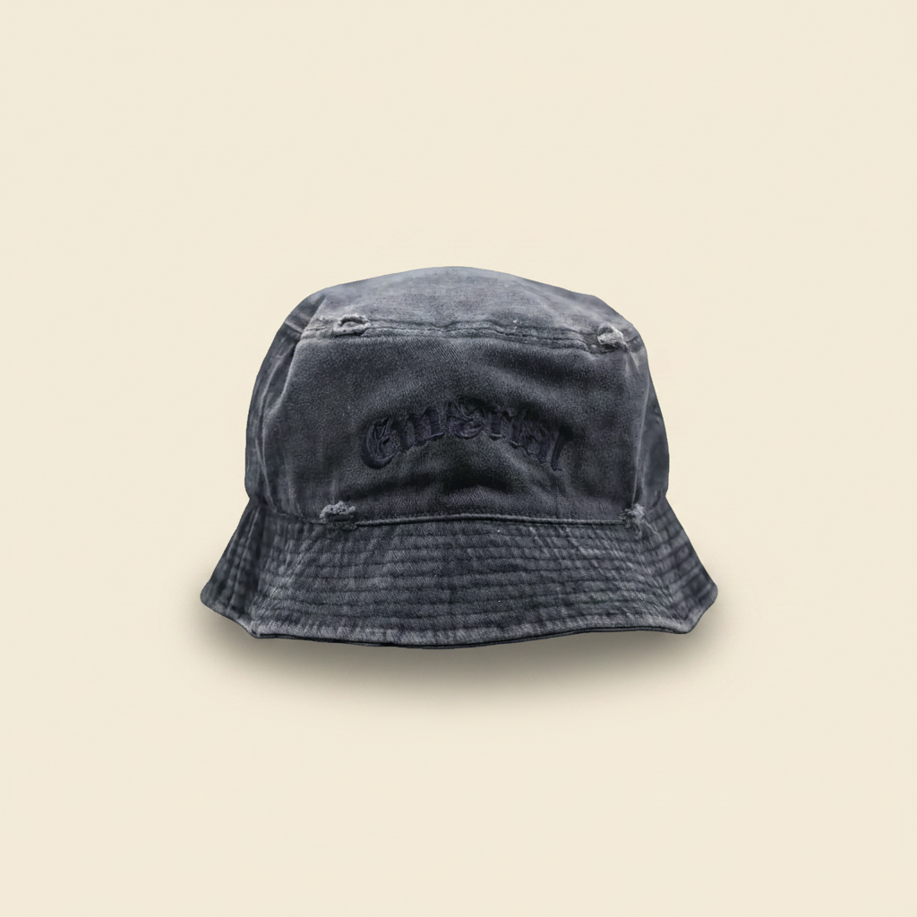 EMORTAL Distressed Wash Bucket Hat
