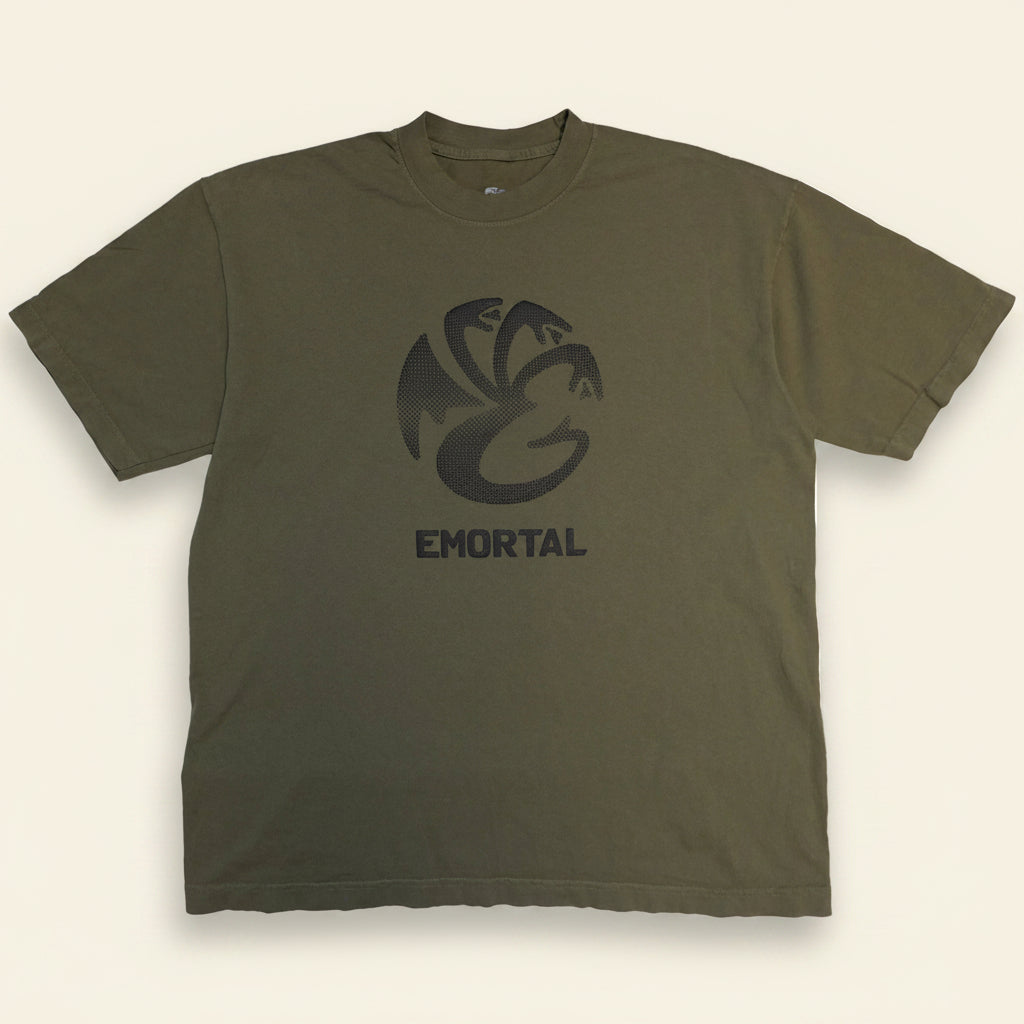 EMORTAL Braille Garment Dye Tee- 3-Headed Dragon Edition