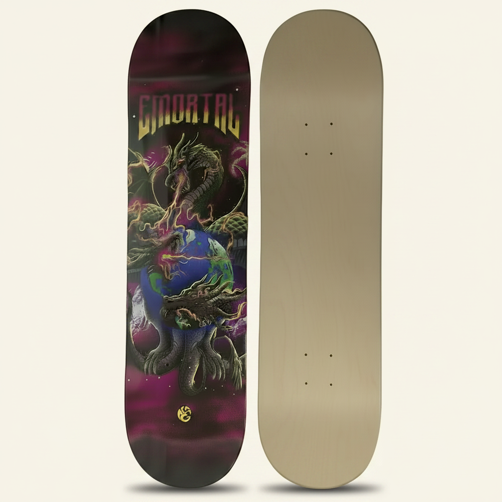 Emortal Black Dragons Skate Deck
