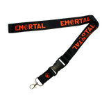 🧡 EMORTAL LOGO LANYARD – BLACK & ORANGE EDITION